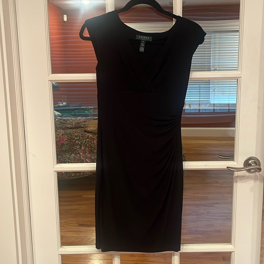 Lauren Ralph Lauren Dress Shoulder Pads Gathered Side